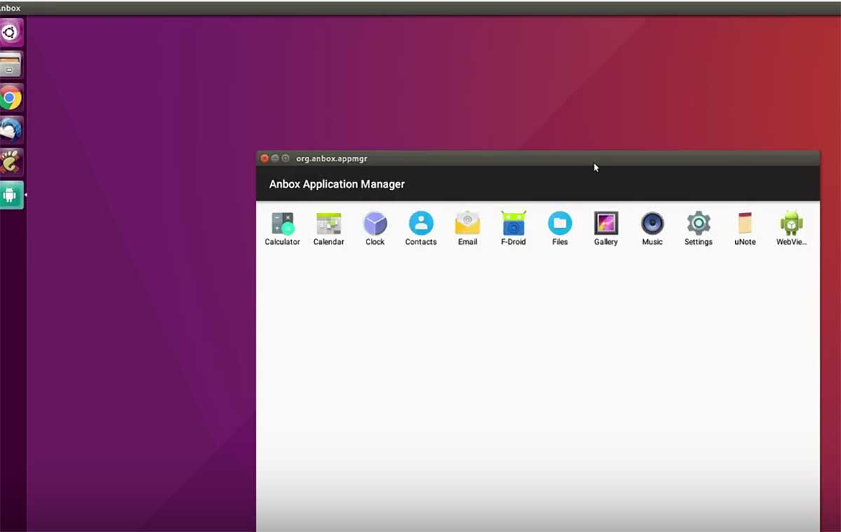 Anbox, app di Android su Linux